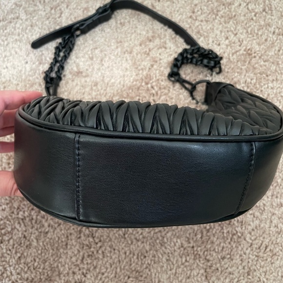 Aldo Black Woven Mini Bag with Adjustable Shoulder Strap - Picture 9 of 9